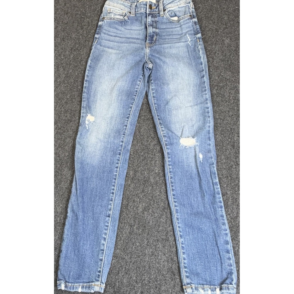 Eunina Super High Rise Skinny Ankle Jeans Women's Size 3 Distressed